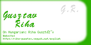 gusztav riha business card
